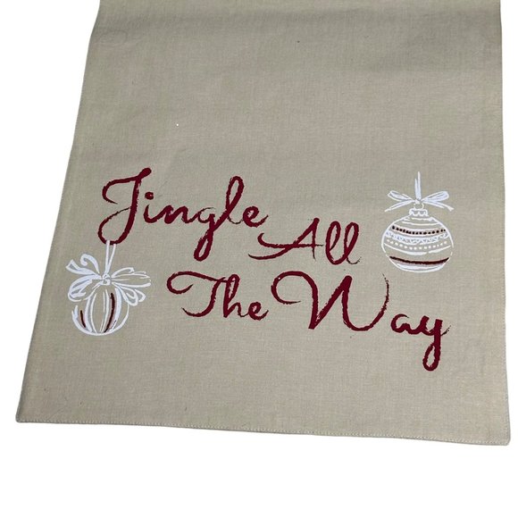Better Homes Table Runner Beige Red Neutral Christmas Jingle All The Way Decor - Picture 2 of 7